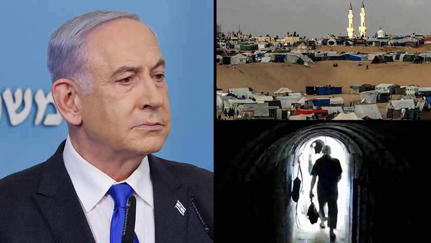 Benjamin Netanyahu, Rafah, Yahya Sinwar escaping IDF via underground tunnel 