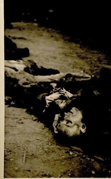גופות של יהודים ממחנה בוכנוולד, אשר דודו של מייקל אורן, ג'ו, השתתף בשחרורו