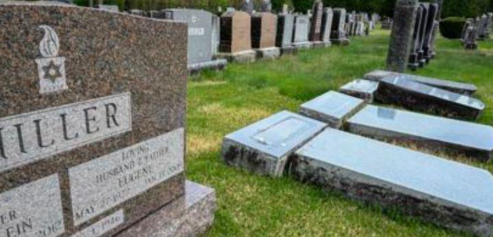 Jewish tombstones vandalized