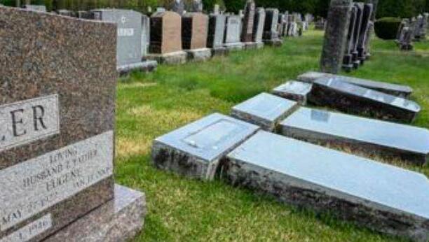 Jewish tombstones vandalized