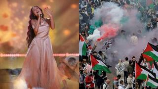 הפגנות פרו-פלסטיניות במאלמו במקביל לחזרה האחרונה של עדן גולן לפני חצי הגמר