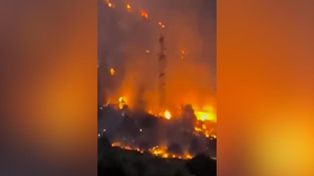 שריפות גדולות בגליל בעקבות מטחי טילים מלבנון