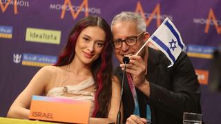 עדן גולן נציגת ישראל לאירווזיון 2024 במסיבת העיתונאים אחרי חצי גמר שני