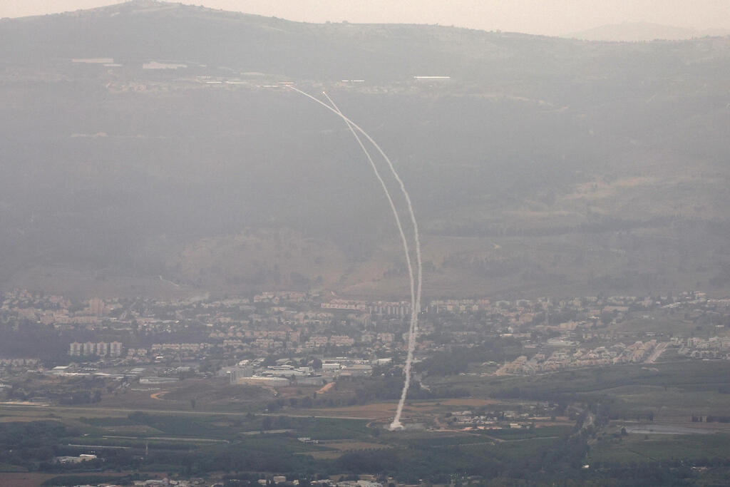 יירוטים מעל קריית שמונה בעקבות מטחי טילים מלבנון
