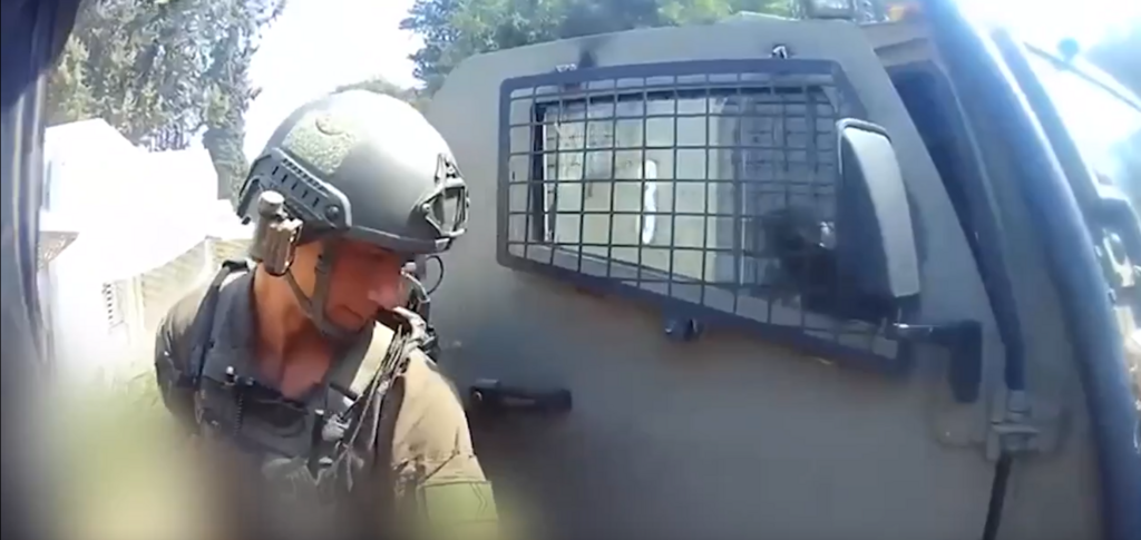 Last footage of Yosef Guedalia during rescue mission in Kfar Aza 