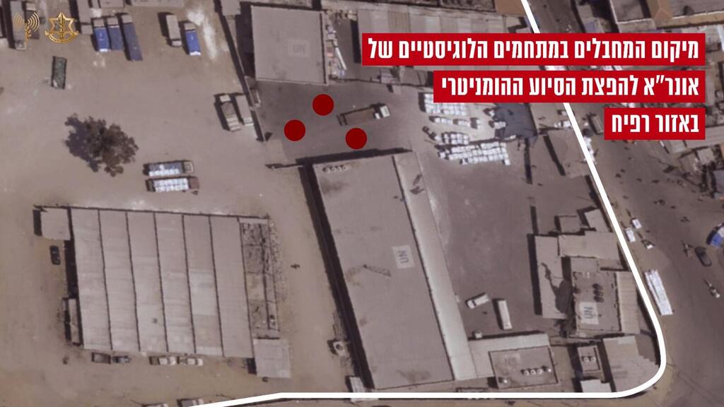 תיעוד מחבלים לצד רכבי או"ם - מבצעים ירי במתחם של הארגון אונר״א שברפיח