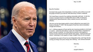 איגרת ששלח נשיא ארצות הברית ג'ו ביידן לנשיא ישראל יצחק הרצוג 