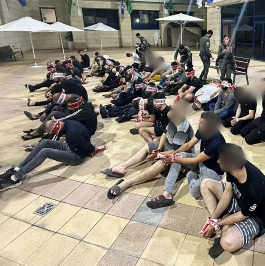 לוחמי מג"ב תפסו 61 שוהים בלתי חוקיים במבנה ביפו