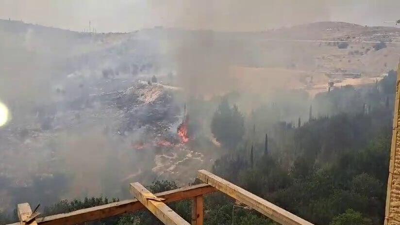שריפה בשכונת הר חומה בירושלים
