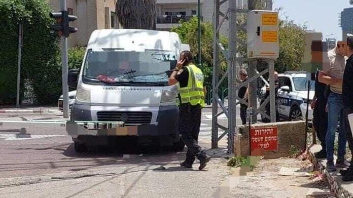 זירת התאונה בהרצליה