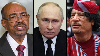 מועמר קדאפי, נשיא רוסיה ולדימיר פוטין, עומאר אל-באשיר
