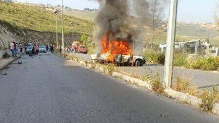 תיעוד: מהחיסול בדרום לבנון: רכב הותקף באזור א-נבטיה