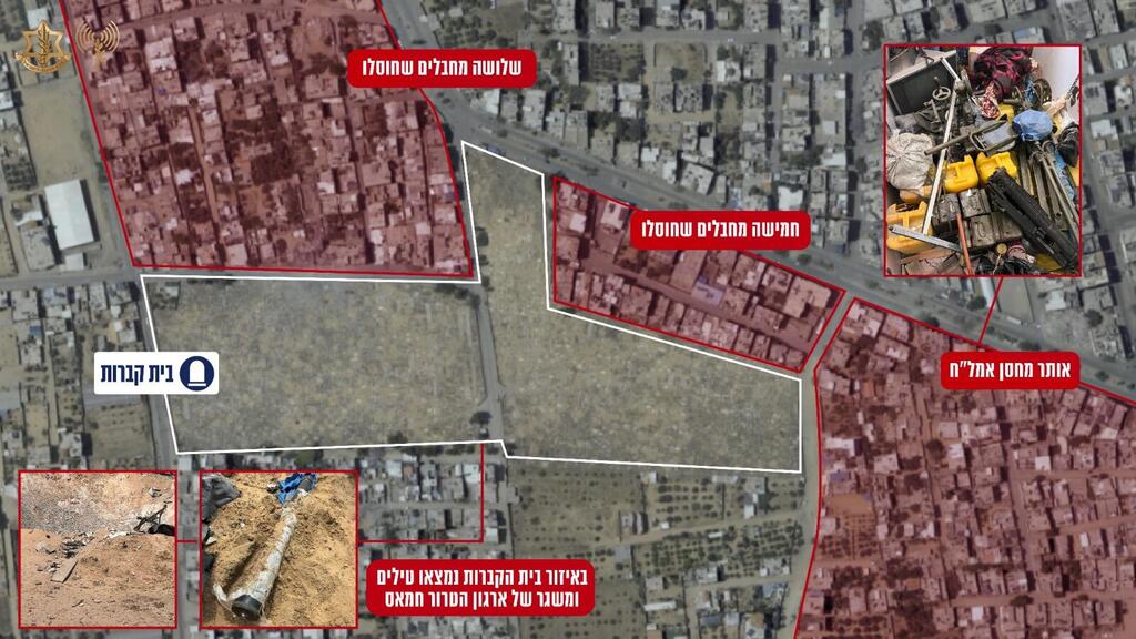  תצלום אווירי של בית הקברות ברפיח