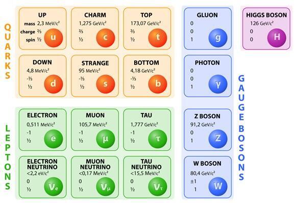 Bosons, quarks and leptons. The particles that compose the Standard Model 
