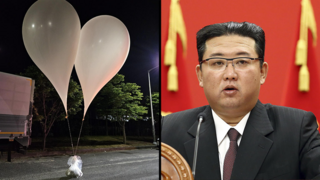 בלון בלוני זבל ש צפון קוריאה שיגרה ל דרום קוריאה