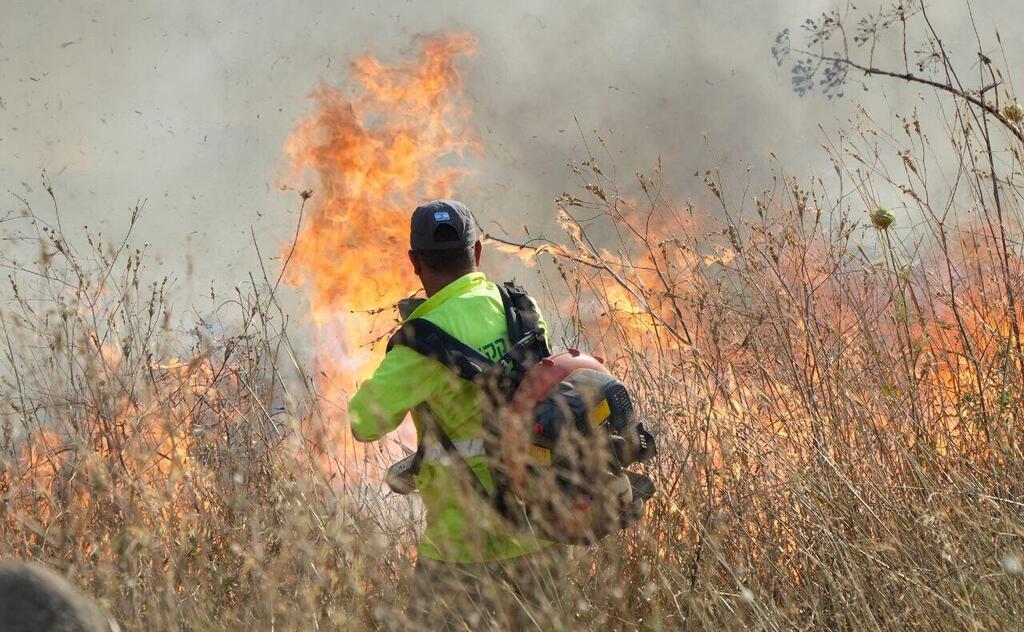 שריפה ליד צומת קצביה, ממזרח לקצרין