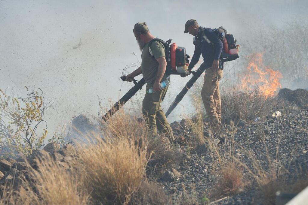 שריפה ליד צומת קצביה, ממזרח לקצרין