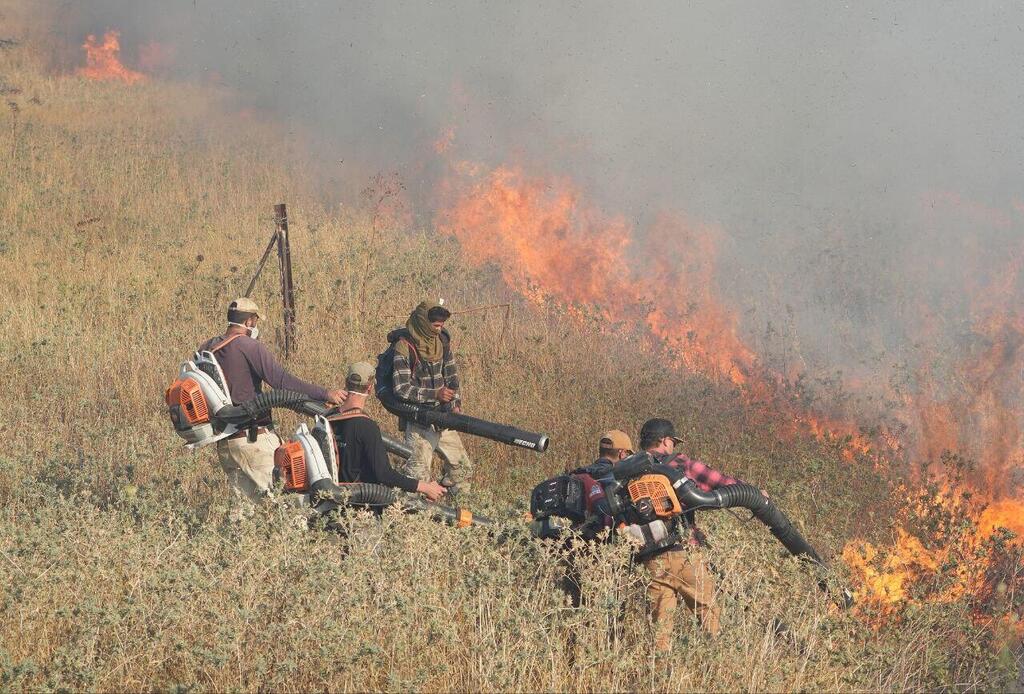 שריפה ליד צומת קצביה, ממזרח לקצרין