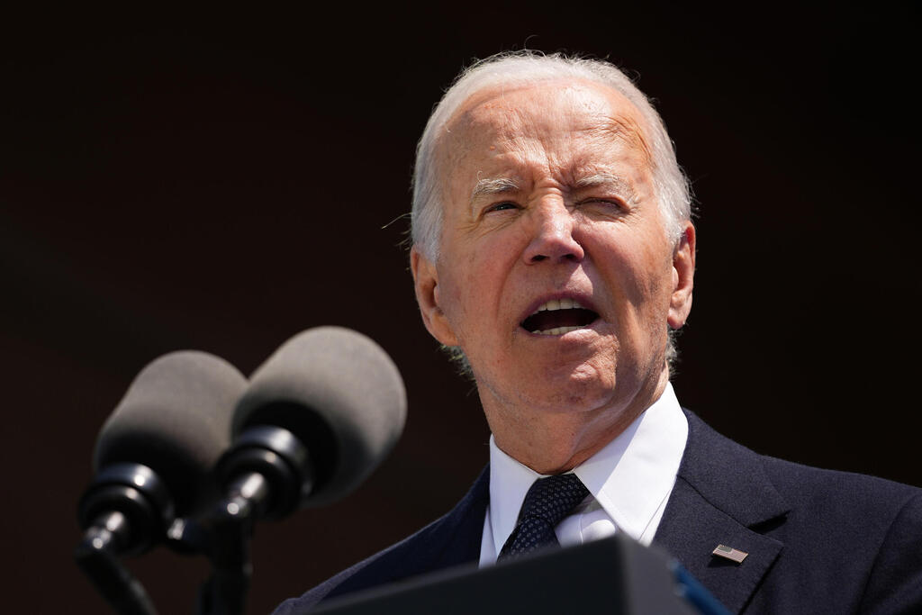 U.S. President Joe Biden speaks at the 80th anniversary of D-Day 