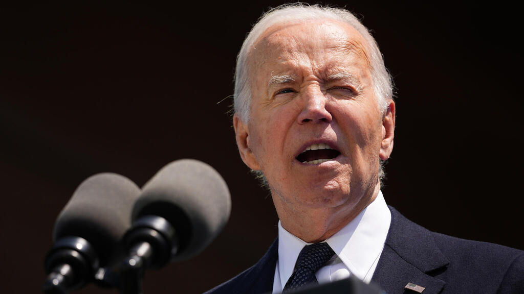 U.S. President Joe Biden speaks at the 80th anniversary of D-Day 