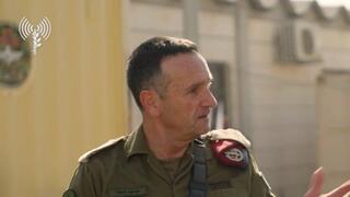 הרמטכ״ל הרצי הלוי עם לוחמי גדוד ׳נצח יהודה׳ בגבול עזה