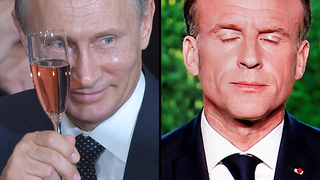 נשיא צרפת עמנואל מקרון, נשיא רוסיה ולדימרי פוטין
