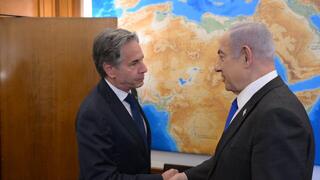 פגישתם של ראש הממשלה נתניהו עם מזכיר המדינה של ארה"ב בלינקן, בלשכת רה"מ בירושלים