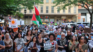 מחאה פרו פלסטינית בניו יורק