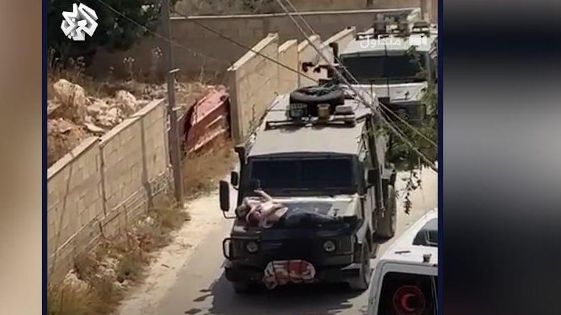 לפי דיווחים פלסטינים: חיילים קשרו מחבל לג'יפ בג׳נין