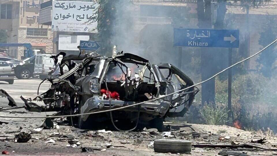 רכב הותקף בלבנון מכטבמ