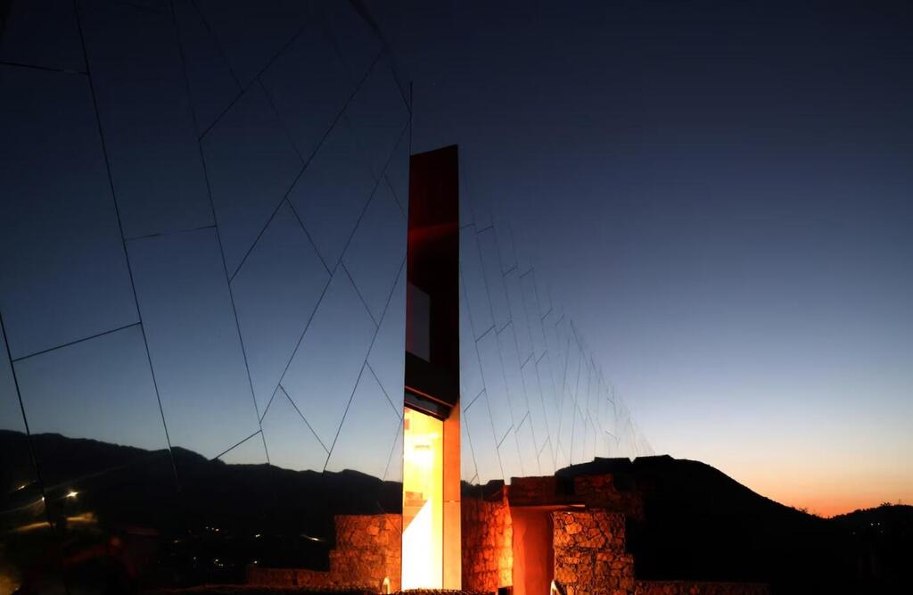 Troodos astronomical observatory is seen during sunset 