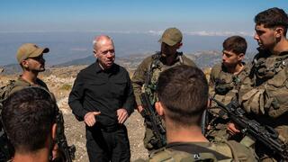 שר הביטחון יואב גלנט בהערכת מצב בחרמון