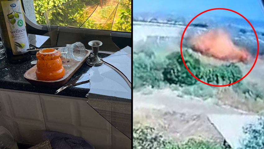 חלונות שנופצו מהדף הפיצוץ בכפר הזיתים