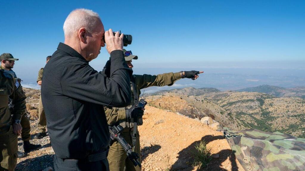 שר הביטחון יואב גלנט בהערכת מצב בחרמון