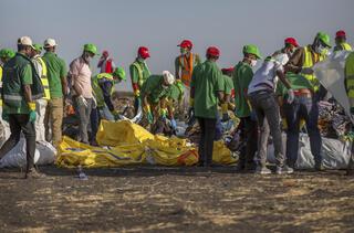 2019 Ethiopian Airlines Boeing 737 Max 8 crash site 