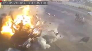 תיעוד מפיצוץ כלי הרכב עראבה