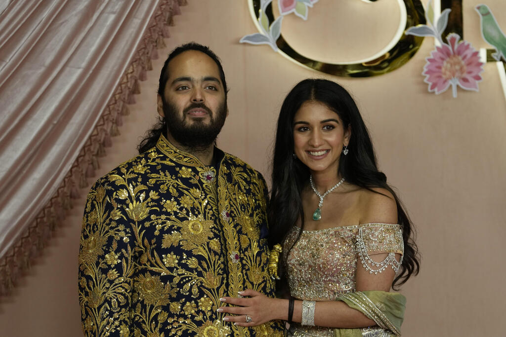 The happy couple Anant Ambani and Radhika Merchant 