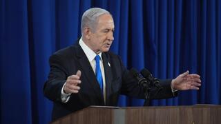 בנימין נתניהו בנאום בקריה