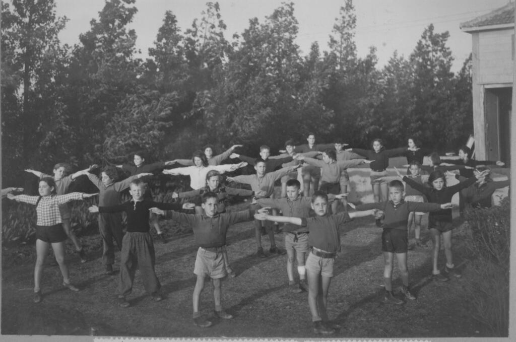 Children of Ramat Yohanan Exercising, March 1941