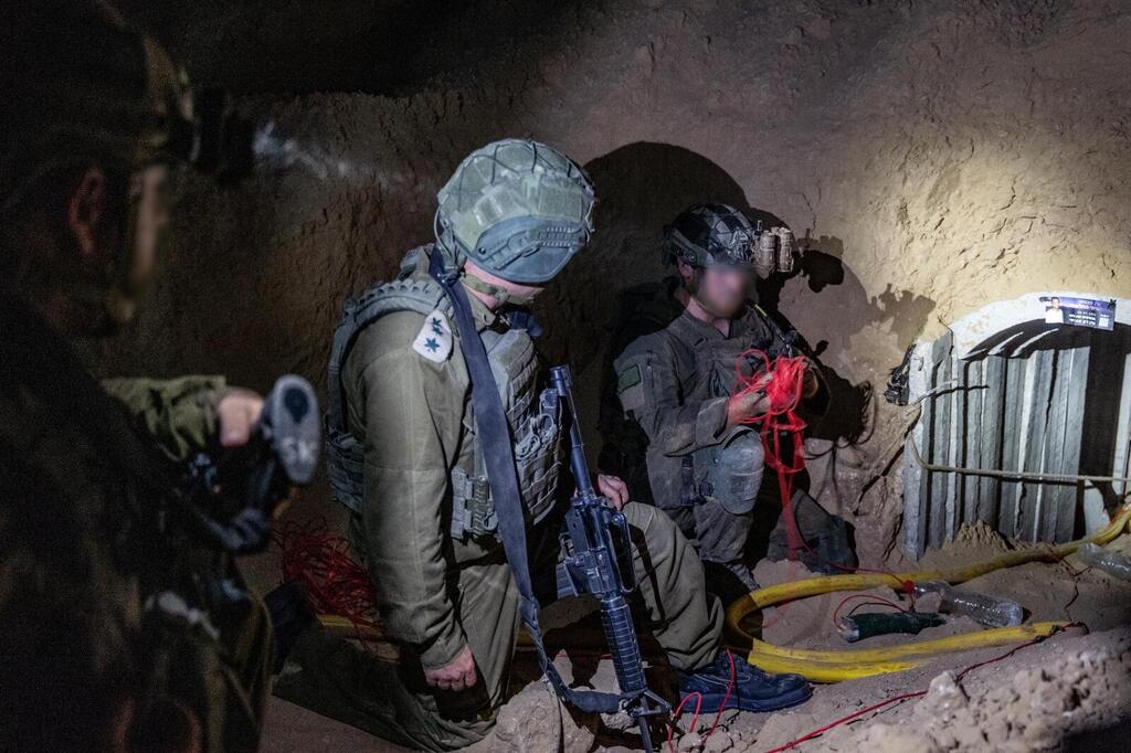 צילום: דובר צה"ל תיעוד השמדת תוואי מנהרה ממנה ניסו לחדור מחבלי חמאס בחודש יוני האחרון