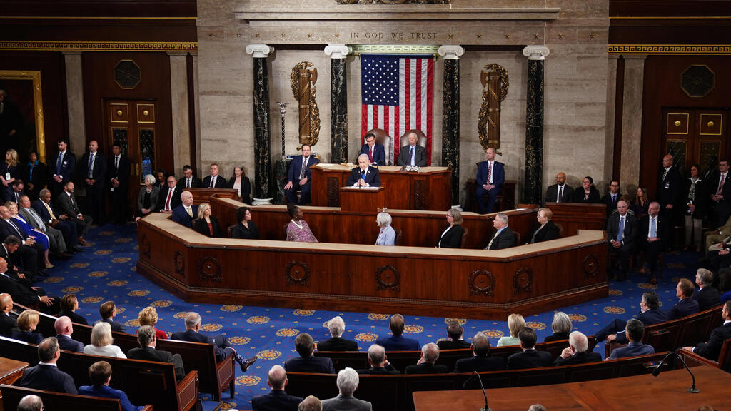 בנימין נתניהו ראש הממשלה בנאום בקונגרס