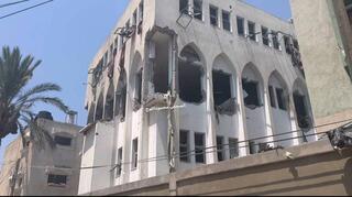 תקיפה אווירית בבית הספר שמשמש עקורים כמרכז מקלט ממערב לדיר אל-בלח