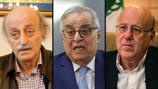 עבדאללה בו חביב, נג'יב מיקאתי, וליד ג'ונבלאט.