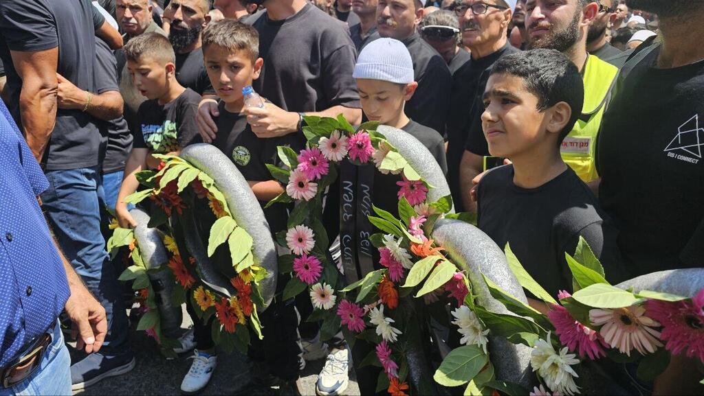 הלוויית הילדים שנרצחו במתקפת חיזבאללה במגרש הספורט שבמג'דל שמס