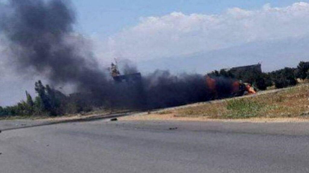 תיעוד מהתקיפה במיס אל-ג'בל  שבדרום לבנון