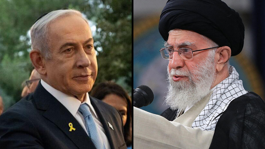 Prime Minister Benjamin Netanyahu and Iranian Supreme Leader Ali Khamenei 