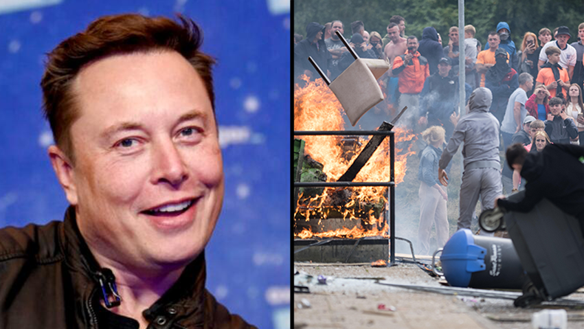 אילון מאסק מהומות בריטניה נגד מהגרים