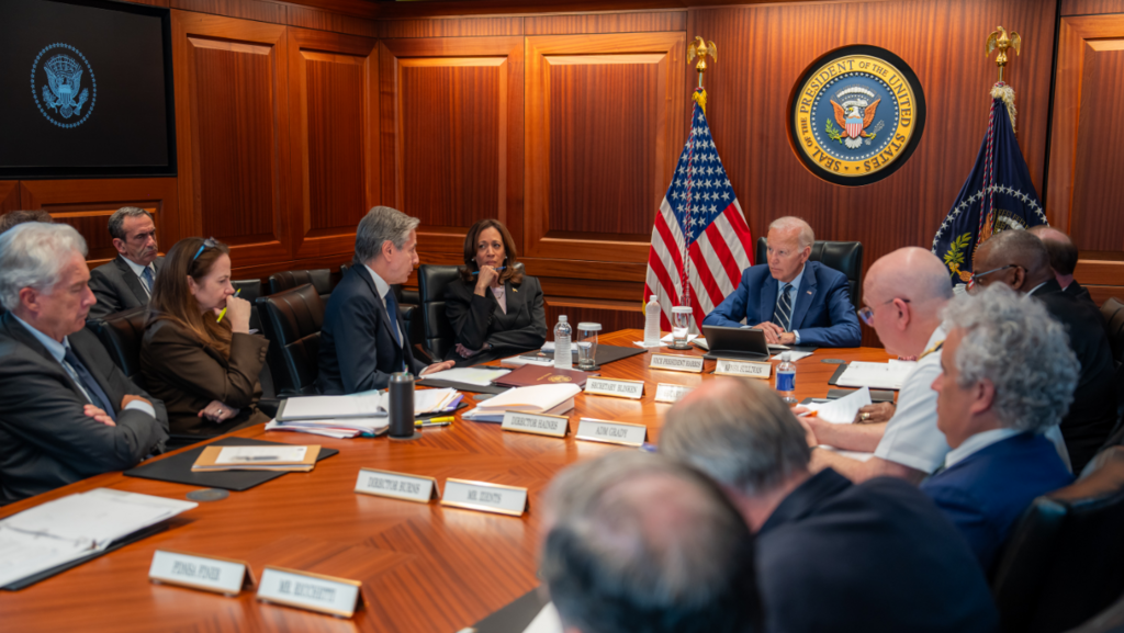 Photo: X נשיא ארה"ב ג'ו ביידן בחדר מצב אודות ההתפתחויות במזרח התיכון