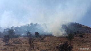 שריפה בצומת כוח כתוצאה ממטחי ירי מלבנון