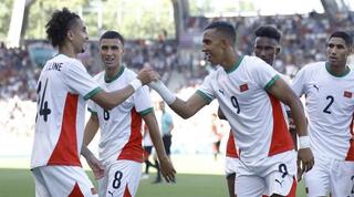 שחקני נבחרת מרוקו חוגגים